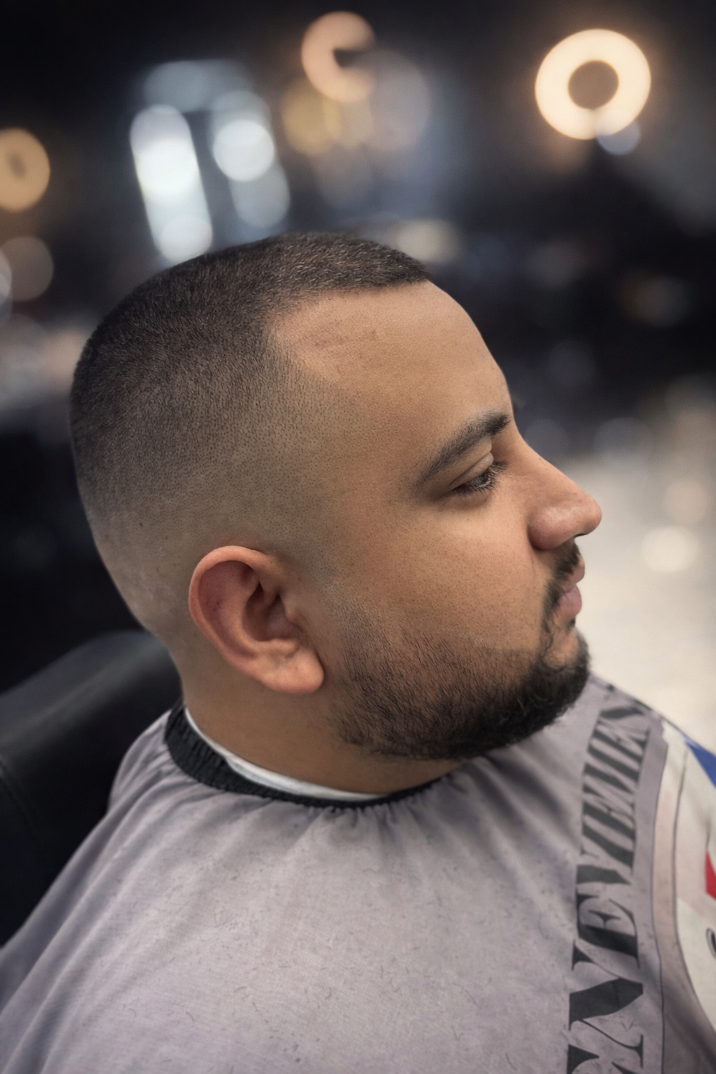 Beard lineup and faded haircut by Will the Barber